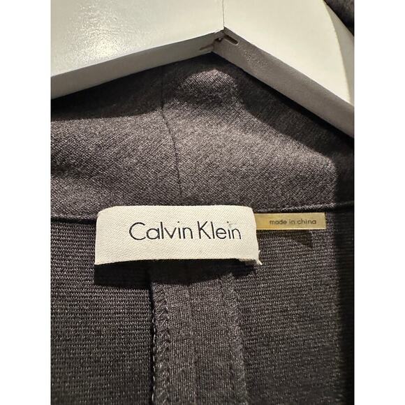 Calvin Klein Medium Cowl Neck Sweater A-Line Dress Gray Work Office Conservative - Picture 3 of 10